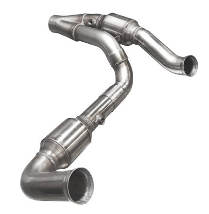 أنابيب توصيل العادم Kooks Headers - 2-1/2" SS GREEN Catted Y-Pipe For HEMI Swap. 2007-2018 Jeep Wrangler JK.