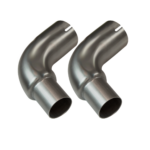 PAIR of Full 3" SS Connection Adapters (7" Long). Fits 2015-2026 Mustang GT 5.0L