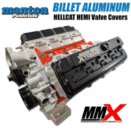 Hellcat HEMI Billet Aluminum Valve Covers by MMX / Manton - Modern Muscle Xtreme
