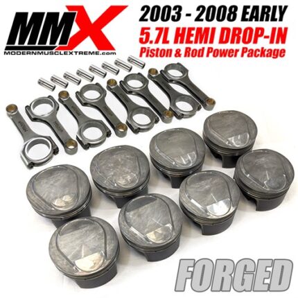 2003-2008 5.7L HEMI Forged 2618 Drop In Pistons and Rods Power Package by MMX - Modern Muscle Xtreme