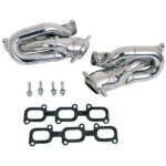قطعة نظام عادم BBK Performance - Ford Mustang V6 3.7L 1-5/8 Shorty Exhaust Headers Polished Silver Ceramic 11-17