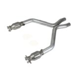 Ford Mustang V6 High Flow Catted Short Mid H-Pipe For Long Tubes 15-17