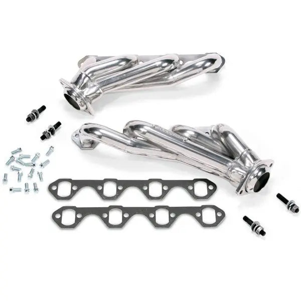 Ford Mustang 351 Swap 1-5/8 Shorty Exhaust Headers Polished Silver Ceramic 79-93 Ford Mustang 351 Swap 1-5/8 Shorty Exhaust Headers Polished Silver Ceramic 79-93