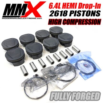 6.4L 392 HEMI Drop In Pistons and Rods Forged 2618 High Compression by MMX - Modern Muscle Xtreme