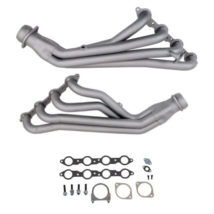 قطعة نظام عادم BBK Performance - Chevrolet GM 4.8 5.3 6.0 Truck 1-3/4 Long Tube Exhaust Headers Titanium Ceramic 99-02