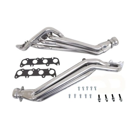 قطعة نظام عادم BBK Performance - Ford Mustang GT 1-3/4 Long Tube Exhaust Headers Polished Silver Ceramic 11-23