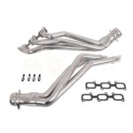 قطعة نظام عادم BBK Performance - Ford Mustang V6 3.7 1-3/4 Long Tube Exhaust Headers Polished Silver Ceramic 11-17