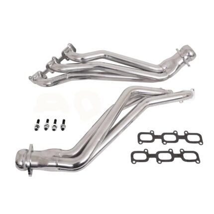 قطعة نظام عادم BBK Performance - Ford Mustang V6 3.7 1-3/4 Long Tube Exhaust Headers Polished Silver Ceramic 11-17