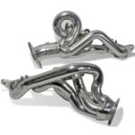 قطعة نظام عادم BBK Performance - Ford Mustang GT 5.0 1-3/4 Shorty Exhaust Headers Polished Silver Ceramic 15-17