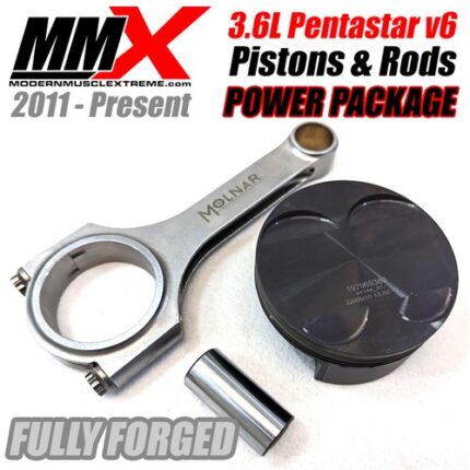Challenger Charger 300c 3.6L V6 Pentastar Forged Piston and Rod Kit by MMX - Modern Muscle Xtreme