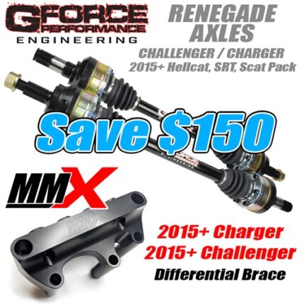 2015-2023 Challenger - Charger Axles by Gforce and Differntial Brace by MMX Combo - Modern Muscle Xtreme