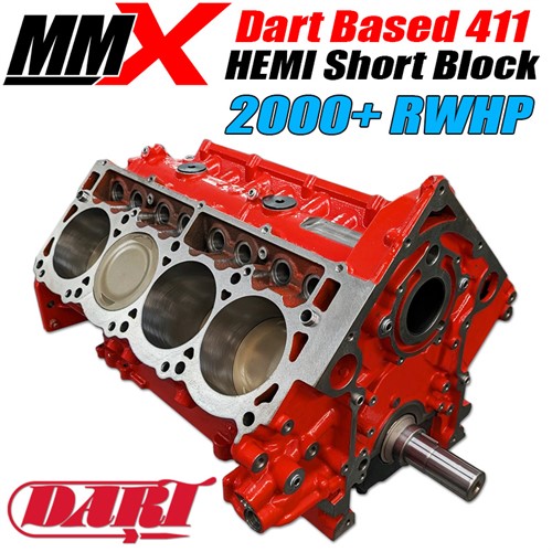 1952 411/417/432 HEMI Dart Based Short Block - 2000+ Capable - by MMX - Modern Muscle Xtreme