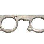 GM LSX DR Header Flange. 3/8" Thick Stainless. D-Shaped Port for 2"
