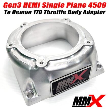 Gen3 HEMI Demon 170 Throttle Body to 4500 Single Plane Intake Manifold Adapter by MMX - Modern Muscle Xtreme