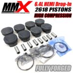 6.4L 392 HEMI Drop In Pistons Forged 2618 High Compression by MMX - Modern Muscle Xtreme