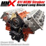 411 HEMI Stroker Long Block Engine - 6.4L or 6.2L Based by MMX - Modern Muscle Xtreme