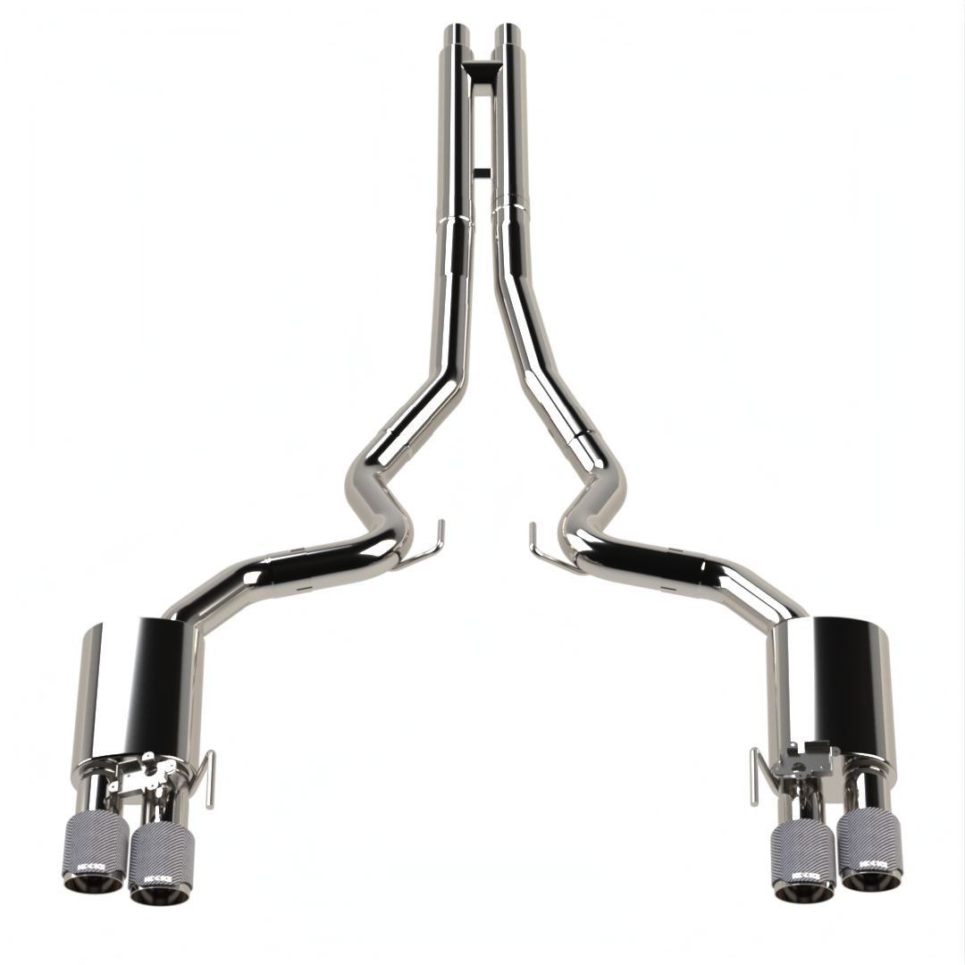 نظام عادم Kooks Headers - 3" Active Touring Style Cat-Back (H) 2018-2026 5.0L Mustang w/Carbon Tips نظام عادم Kooks Headers - 3" Active Touring Style Cat-Back (H) 2018-2026 5.0L Mustang w/Carbon Tips
