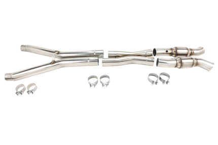 أنابيب توصيل العادم Kooks Headers - 3" SS GREEN Catted X-Pipe. 2009-2013 Corvette 6.2L. Connects to OEM.