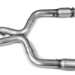 أنابيب توصيل العادم Kooks Headers - 3" x 2-3/4"(OEM) SS GREEN Catted X-Pipe. 2011-2014 Shelby GT500.