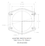 Supercharger Throttle Body or Inlet Magnuson - Air Inlet Adapter 112/120mm to 90/103mm (Magnum / Hot Rod - LSA / LS3 / LT1)