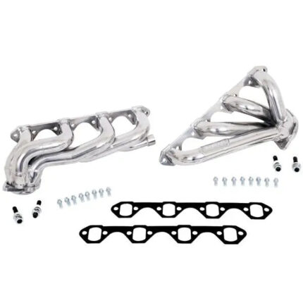 Ford F150 351 5.8 1-5/8 Shorty Exhaust Headers Polished Silver Ceramic 87-95