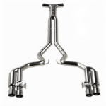 أنابيب توصيل العادم Kooks Headers - 3" SS Connection-Back ULTRA X Shotgun Exhaust w/SS Tips. 18-26 Mustang GT 5.0L