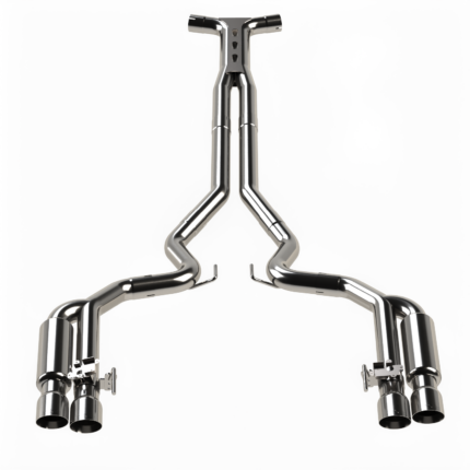 أنابيب توصيل العادم Kooks Headers - 3" SS Connection-Back ULTRA X Shotgun Exhaust w/SS Tips. 18-26 Mustang GT 5.0L