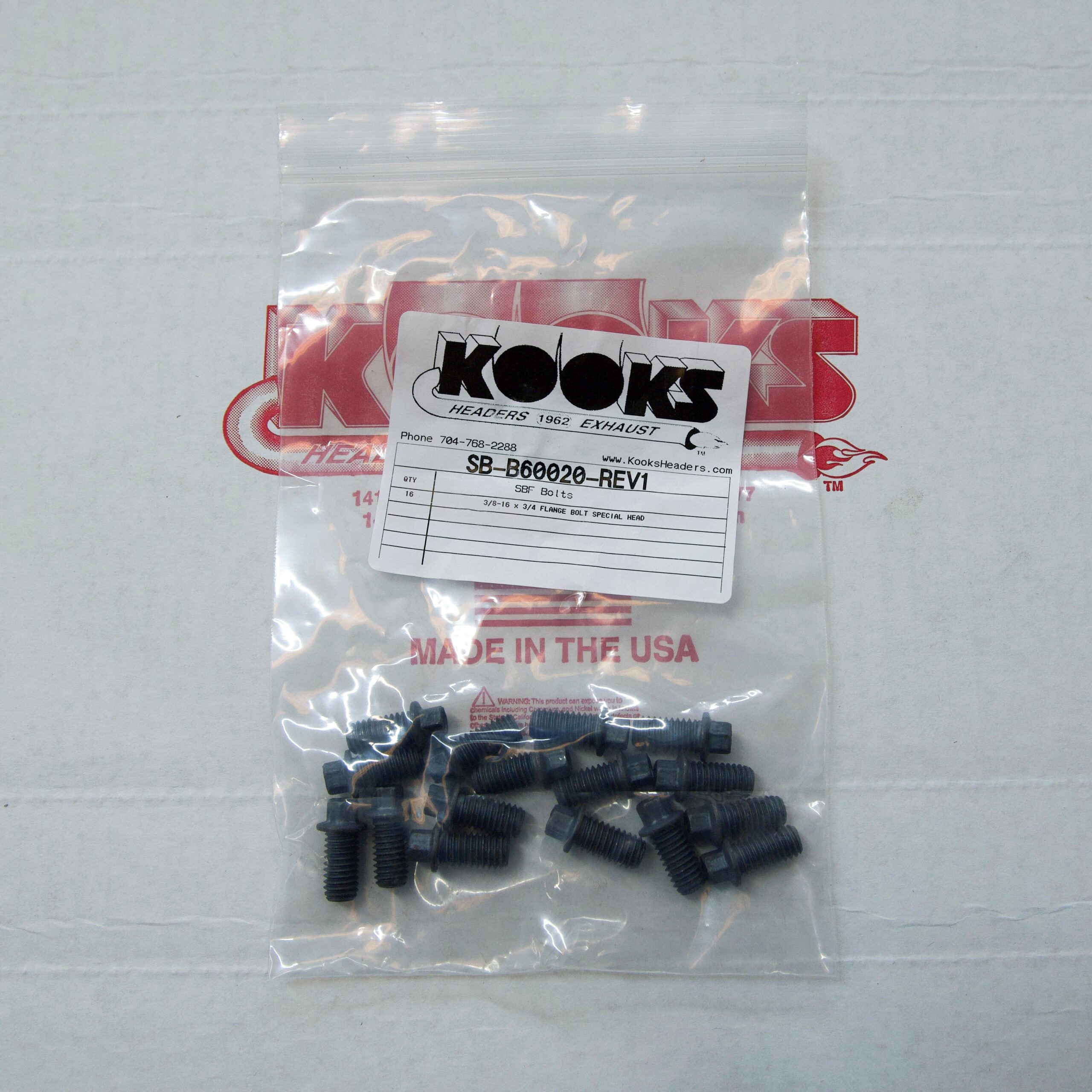 Header Bolt Kit. 3/8" FORD 351 Header Bolt Kit. 3/8" FORD 351
