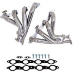 قطعة نظام عادم BBK Performance - Chevrolet Corvette 5.7 LS1 1-3/4 Shorty Exhaust Headers Polished Silver Ceramic 97-99