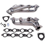 Chevrolet GM Truck SUV 4.8 5.3 1-3/4 Shorty Exhaust Headers Polished Silver Ceramic 99-13