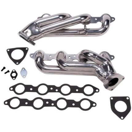 قطعة نظام عادم BBK Performance - Chevrolet GM Truck SUV 6.0 1-3/4 Shorty Exhaust Headers Polished Silver Ceramic 99-13