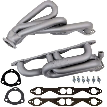 قطعة نظام عادم BBK Performance - Chevrolet GM Truck SUV 5.0 5.7 1-5/8 Shorty Exhaust Headers Titanium Ceramic 96-99