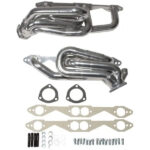 قطعة نظام عادم BBK Performance - Chevrolet GM Truck SUV 5.0 5.7 1-5/8 Shorty Exhaust Headers Polished Silver Ceramic 96-99