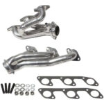 قطعة نظام عادم BBK Performance - Ford Mustang V6 1-5/8 Shorty Exhaust Headers Polished Silver Ceramic 05-10