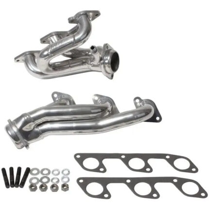 قطعة نظام عادم BBK Performance - Ford Mustang V6 1-5/8 Shorty Exhaust Headers Polished Silver Ceramic 05-10