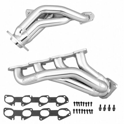 قطعة نظام عادم BBK Performance - Dodge Challenger Charger 300C Magnum 6.1 Hemi 1-7/8 Shorty Exhaust Headers Polished Silver Ceramic 06-10