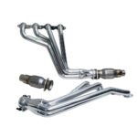 Jeep Cherokee Wrangler 4.0 1-1/2 Shorty Exhaust Header Polished Silver Ceramic 91-99
