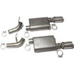 قطعة نظام عادم BBK Performance - Ford Mustang GT 4.6 Varitune Axle Back Exhaust Kit Stainless 05-10