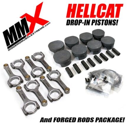 Hellcat 6.2L HEMI Forged Drop-In Pistons and Rods Package by MMX - Modern Muscle Xtreme