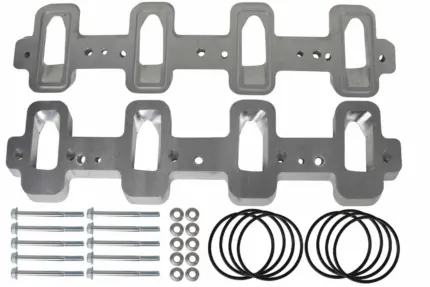 طقم سوبرتشارجر Magnuson - ICT Billet Cathedral Port Cylinder Head To LS3 Rectangle Port Intake Manifold Adapter (LS3)