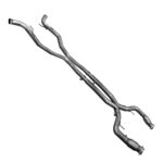 أنابيب توصيل العادم Kooks Headers - 3" SS Catted X-Pipe. 2014-2017 Chevrolet SS. Connects to OEM Mufflers.