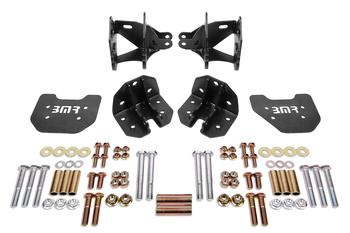 Coilover conversion kit, rear, non-adjustable shock mount, with CAB BMR Suspension for Mustang 1979-2004