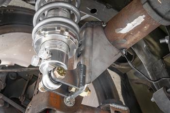 Coilover conversion kit, rear, adjustable shock mt, weld-in BMR Suspension لـ Mustang 1979-2004