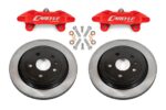Brake Kit for 15" Conversion, Solid Rotors, Red Calipers BMR Suspension لـ Corvette 1997-2004