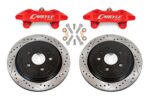 Brake Kit for 15" Conversion, Drilled and Slotted Rotors, Red Calipers BMR Suspension for Corvette 2005-2013