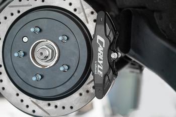 Brake Kit for 15" Conversion, Drilled and Slotted Rotors, Black Calipers BMR Suspension for Corvette 2014-2019