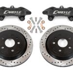 Brake Kit for 15" Conversion, Drilled and Slotted Rotors, Red Calipers BMR Suspension for Corvette 2014-2019