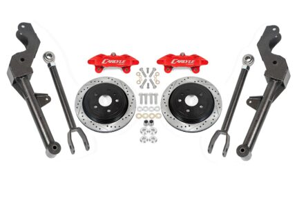 15" Conversion Kit by Carlyle Racing, Drilled and Slotted Rotors, Red Calipers BMR Suspension لـ Pontiac G8 2008-2009