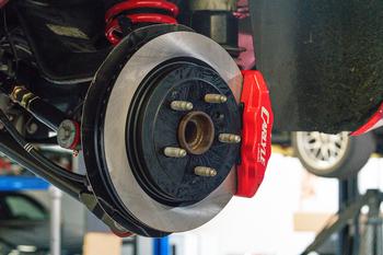 15" Conversion Kit by Carlyle Racing, Solid Rotors, Red Calipers BMR Suspension لـ Chevy Camaro 2010-2015