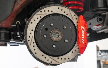 15" Conversion Kit by Carlyle Racing, Drilled and Slotted Rotors, Red Calipers BMR Suspension لـ Chevy Camaro 2010-2015